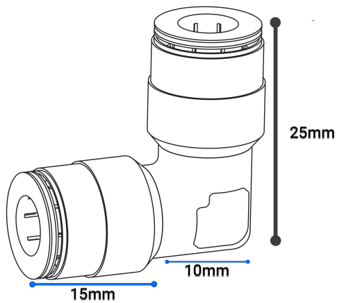 1/4 Coupling Elbow - Push Lock