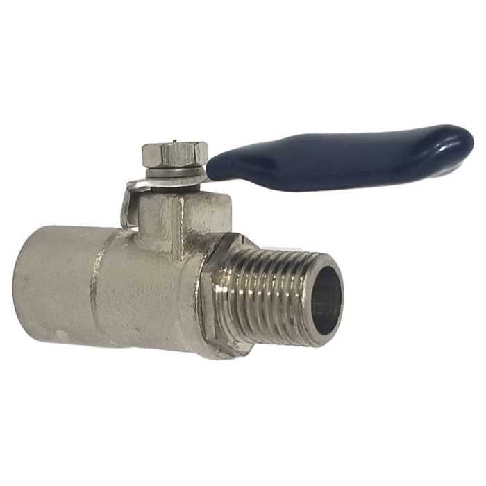 Threaded ball valve- 1/4 Inch Male x 1/4 Inch Female