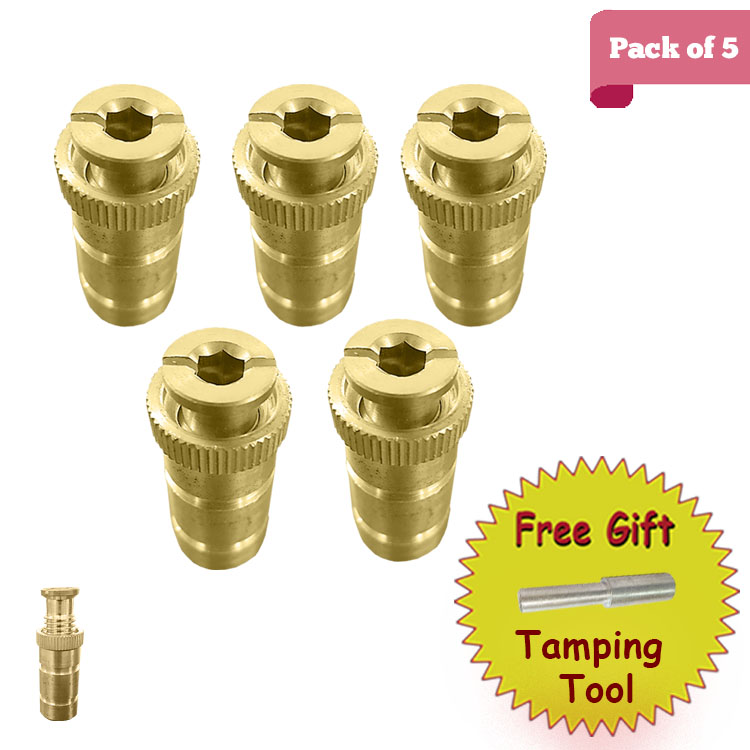 Pool Cover Anchor - Brass Anchor for Pool Safety Cover - 5 Pack