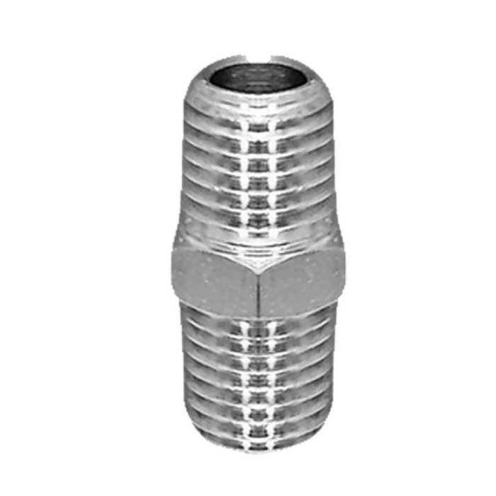 Stainless Steel Hex Nipples - 1/4 Inch x 1/8 Inch Threaded NPT