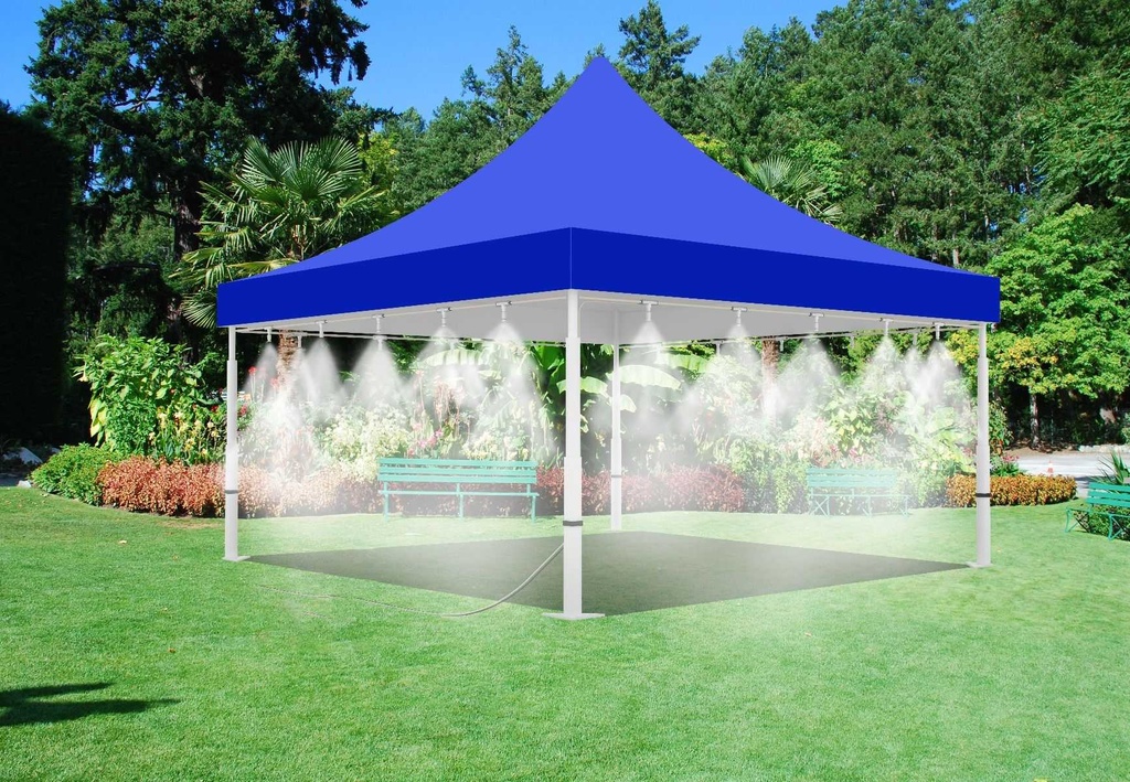 Tent Misting System Low Pressure - Blue tent