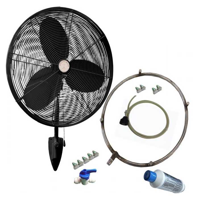 Outdoor Misting Fans - Wall Mount Fans - 30 Inch Oscillating Fan