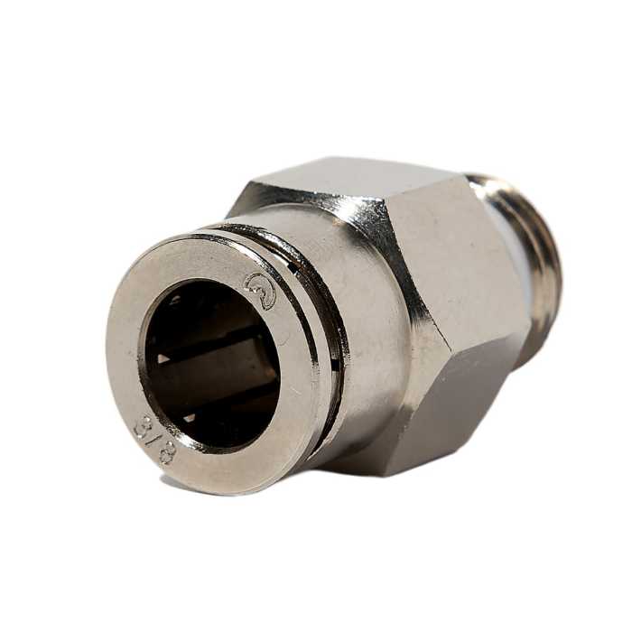 Adapter - 1/4in Male Thread 3/8in Push Lock