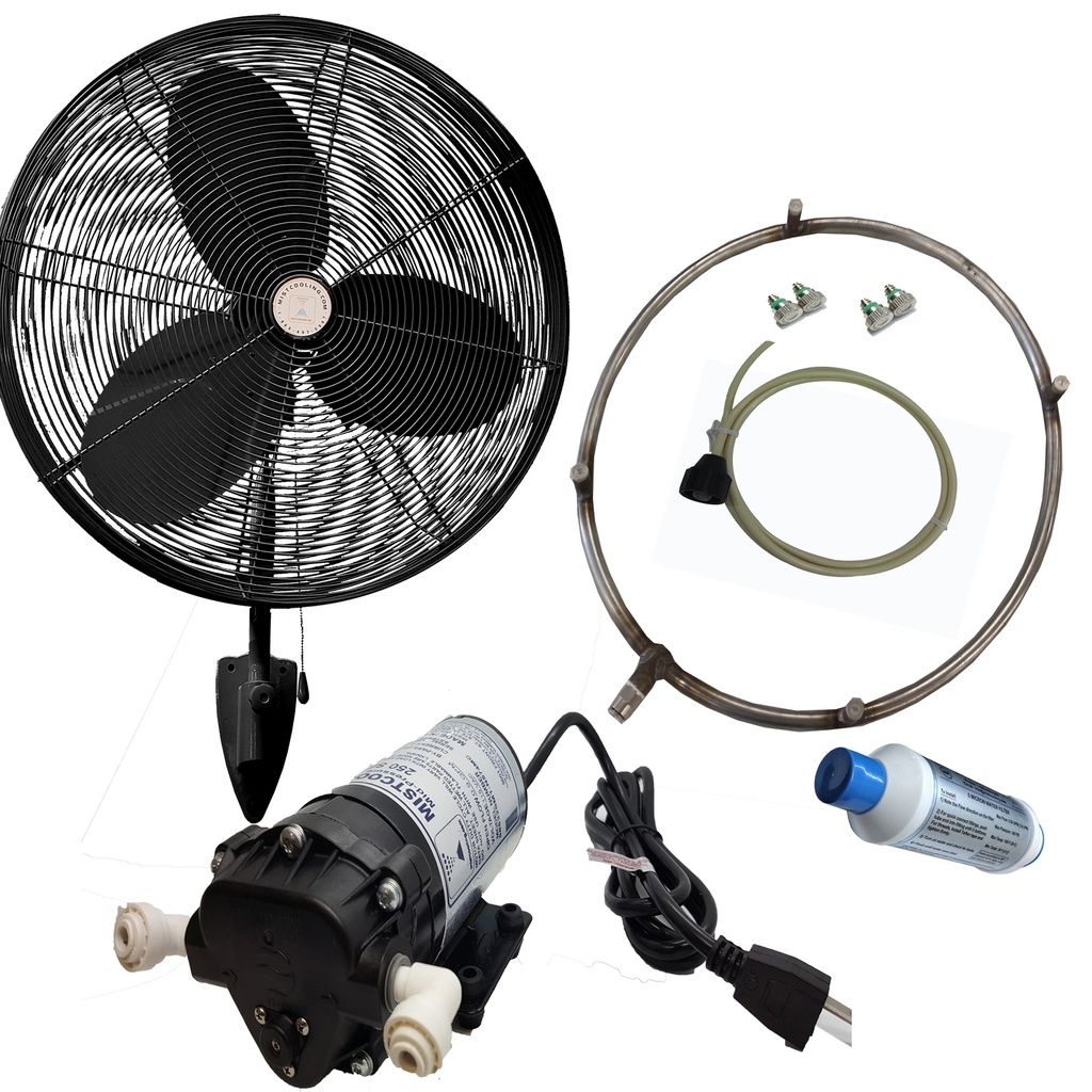 Fan Mister - 24 Inch Black - with 200 PSI Pump