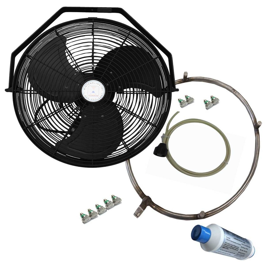 Outdoor Misting Fans - Wall Mount Fans - 18 Inch Fan - Non Oscillating